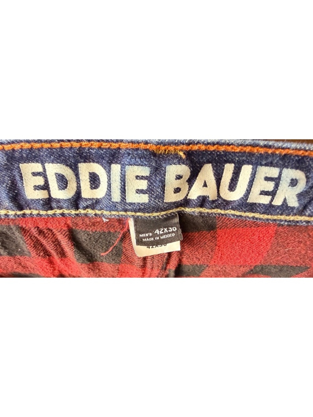 Eddie Bauer Men's Jeans Size 42x30 Dark Blue Denim - Picture 4 of 4
